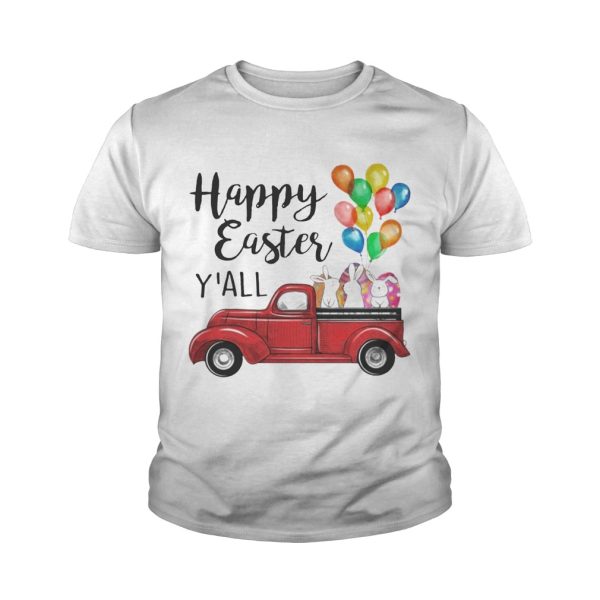 Happy Easter Y’all Bunny In Truck Easter Men Women T-shirt