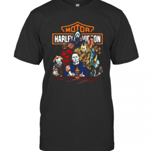 Harley Davidson Horror Film Characters Jack Daniel T-Shirt