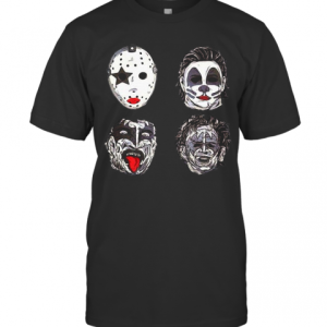 Horror Movie Character Faces Halloween T-Shirt