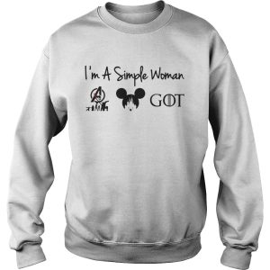 I'm a simple woman I like Avengers Disney and GOT Game of Throne shirt 3
