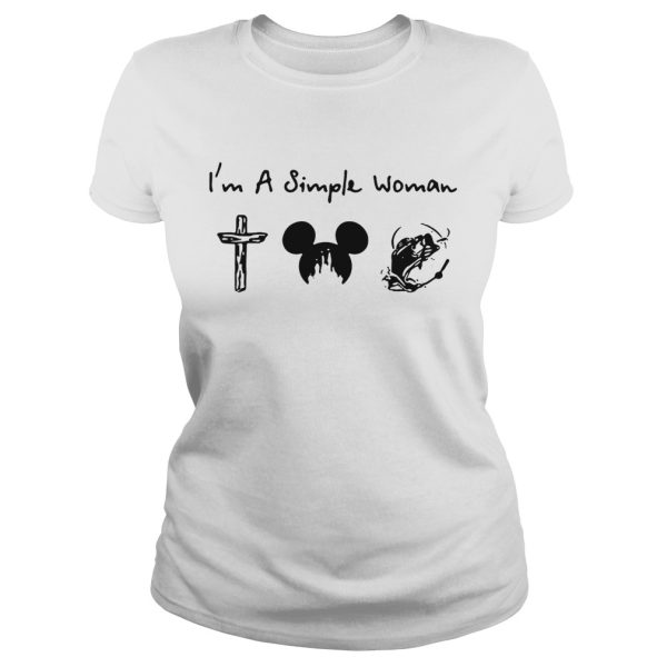 I’m a simple woman I like Cross Mickey Disney and fishing shirt