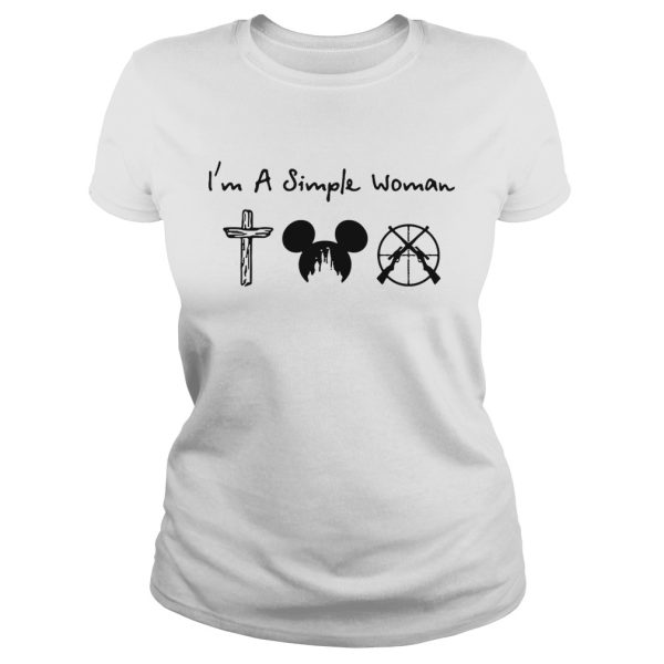 I’m a simple woman I like Cross Mickey Disney and hunting shirt