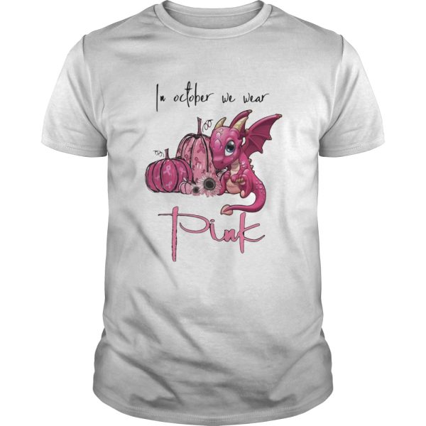 In October We Wear Pink Pumpkin Dragon Halloween shirt