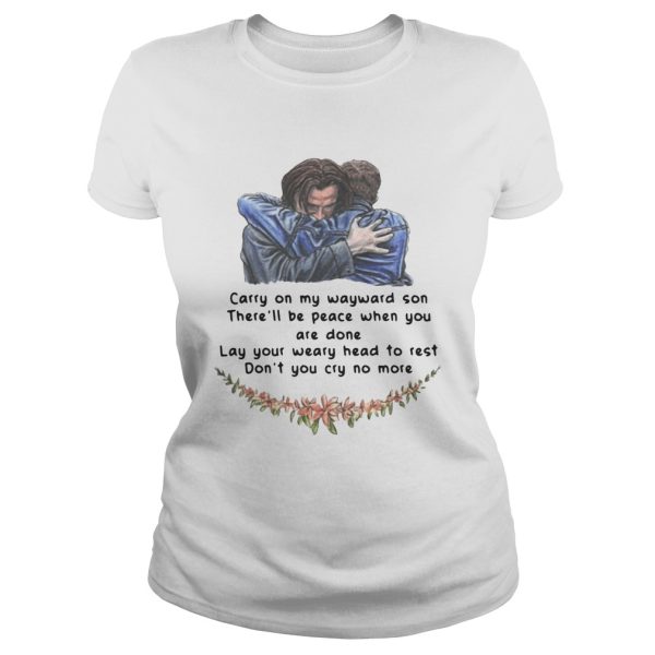 Jared Padalecki carry on my wayward son there’ll be peace when you are done shirt