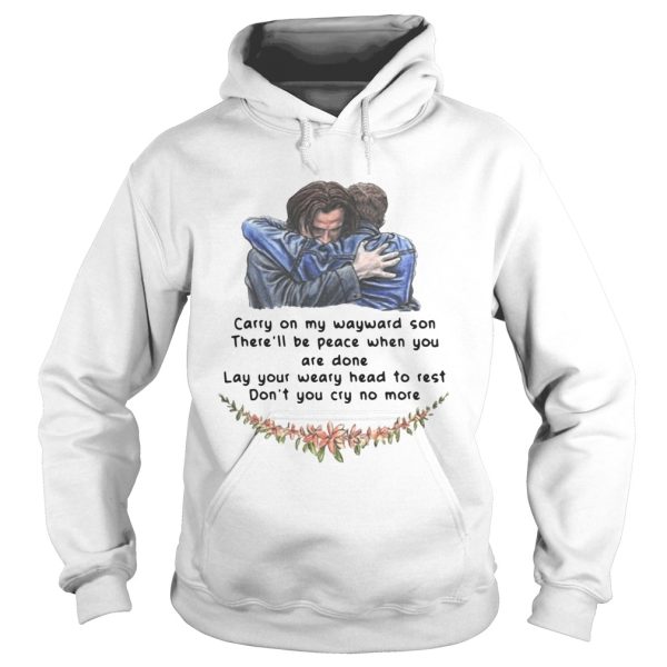 Jared Padalecki carry on my wayward son there’ll be peace when you are done shirt