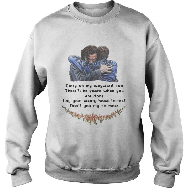 Jared Padalecki carry on my wayward son there’ll be peace when you are done shirt