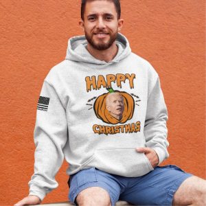 Joe Biden pumpkin happy christmas halloween shirt 2