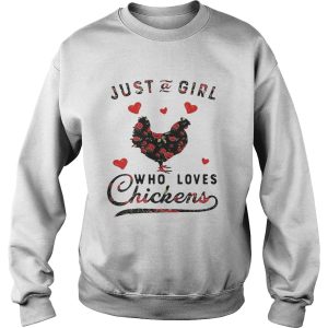 Just a girl who loves chickens shirt 3