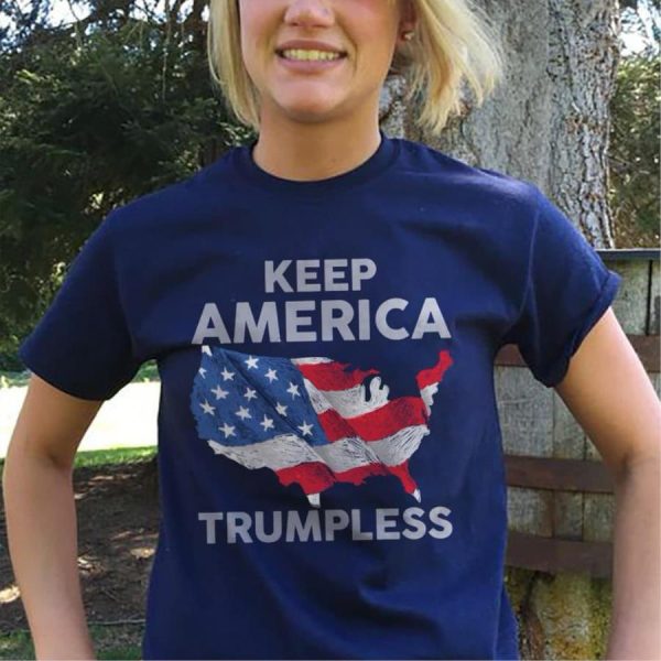 Keep america trumpless american flag shirt