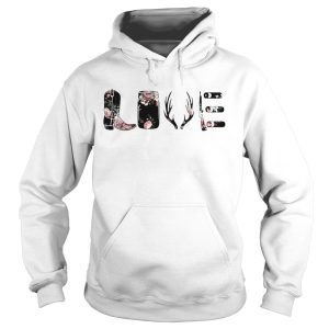Love hunting equipment boots bottle gun shirt