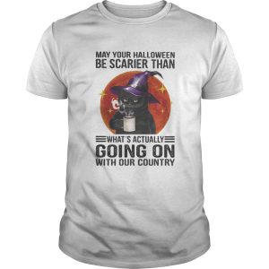 May your halloween be scarier than whats actually going on with our country black cat moon blood h