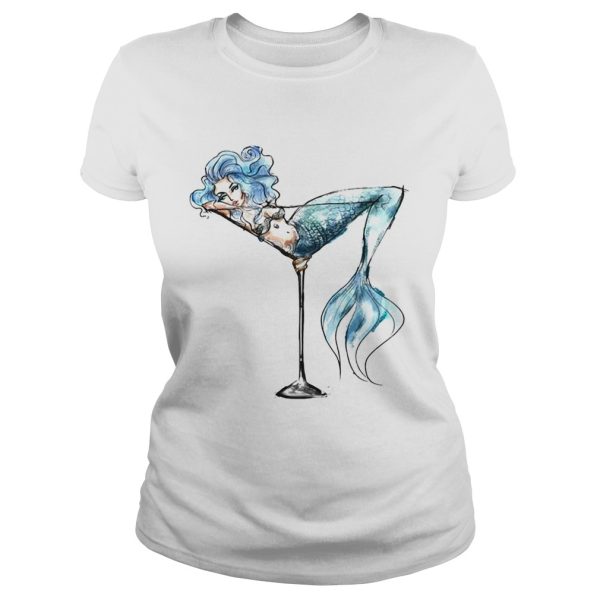 Mermaid and cocktail glass shirt