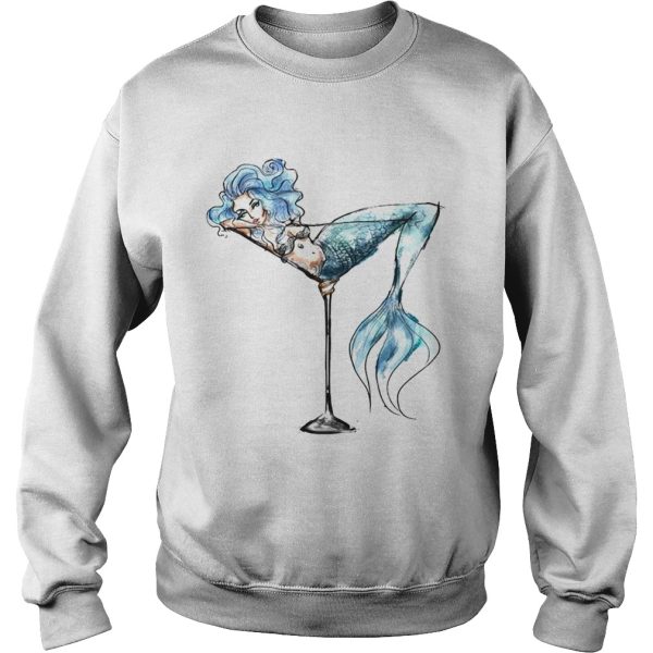 Mermaid and cocktail glass shirt