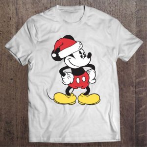 Mickey Mouse Santa Hat Merry Christmas shirt 1
