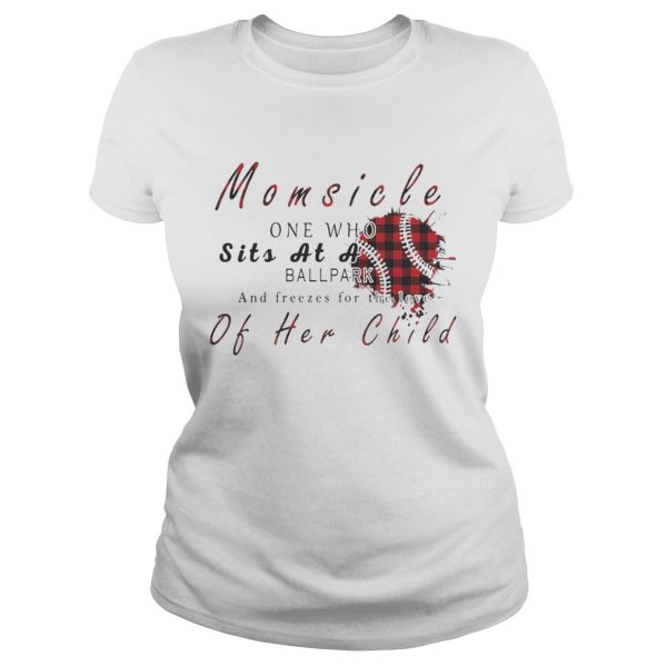 Momsicle One Who Sits As A Ballpark And Freezes For The Love Of Her Child Softball Plaid Version – T-shirts