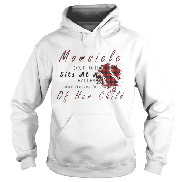 Momsicle One Who Sits As A Ballpark And Freezes For The Love Of Her Child Softball Plaid Version – T-shirts