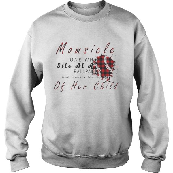 Momsicle One Who Sits As A Ballpark And Freezes For The Love Of Her Child Softball Plaid Version – T-shirts