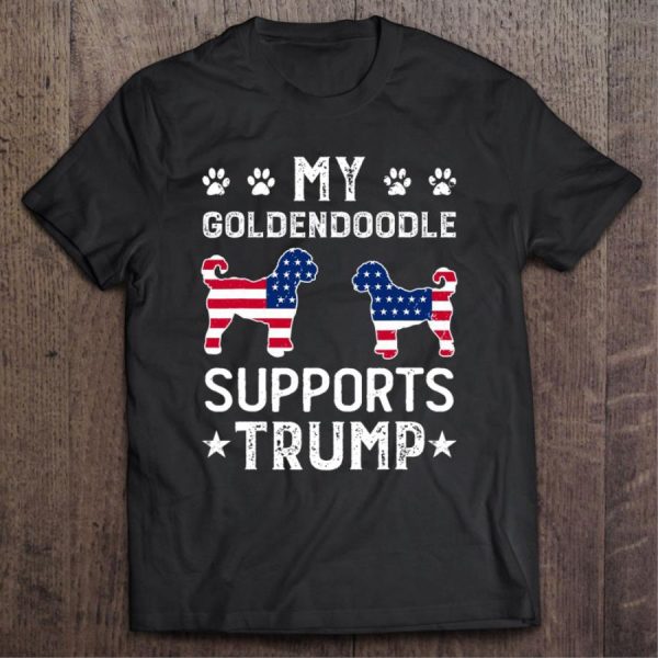 My Goldendoodle Supports Trump american flag Shirt