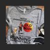 Never Underestimate An Old Man Who Loves Running And Craft Beer Shirt