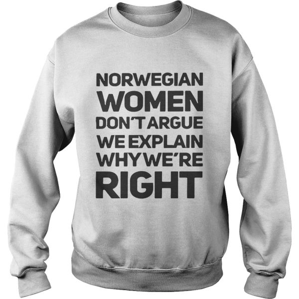 Norwegian Women Don’t Targue We ExPlain Why We’re Right Mug and shirt