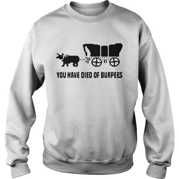 Oregon trail you have died of burpees shirt