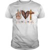 Peace Love Faith Hand Heart Cross shirt