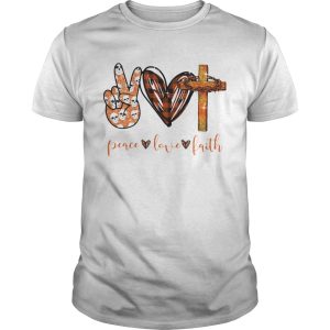 Peace Love Faith Hand Heart Cross shirt