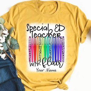 Personalized Special Ed Teacher With Flair Custom Name Shirt 1