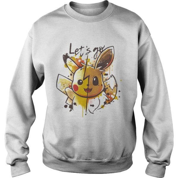 Pikachu and Eevee Lets go shirt