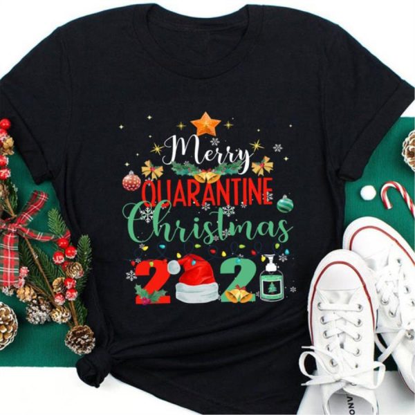 Santa Merry Quarantine Christmas 2021 shirt, pandemic gifts, Christmas gifts