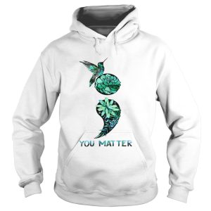 Semicolon hummingbird suicide prevention awareness shirt 2