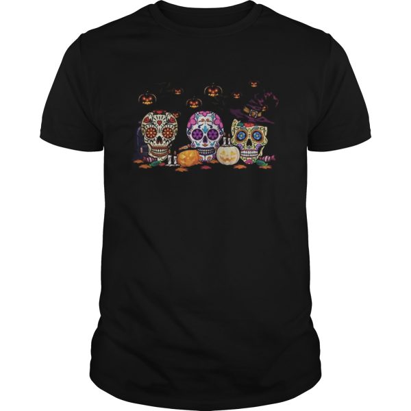 Skull Hippie Witch pumpkin witch halloween shirt