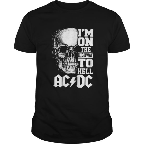 Skull Im On The Highway To Hell AC DC shirt