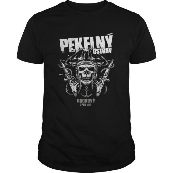 Skull cowboy pekflny ostrov rockovy open air shirt