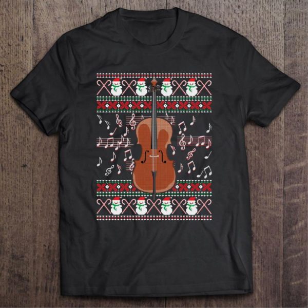 Snowman Cello Ugly Christmas Shirt