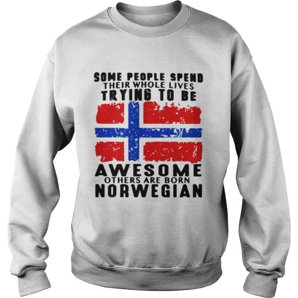 Some people spend their whole lives trying to be awesome others are born Norwegian shirt