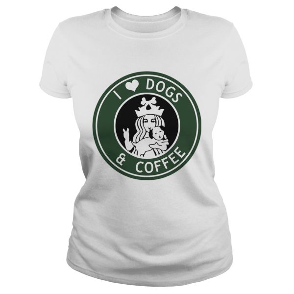 Starbucks Coffee I love dogs and coffee shirt