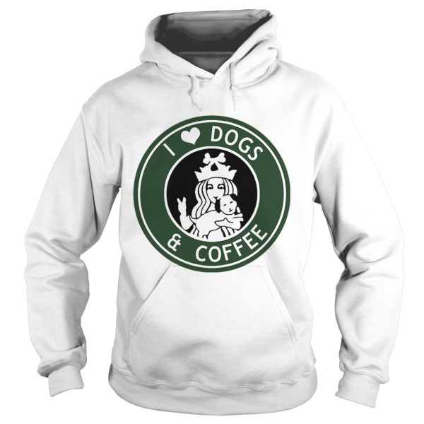 Starbucks Coffee I love dogs and coffee shirt