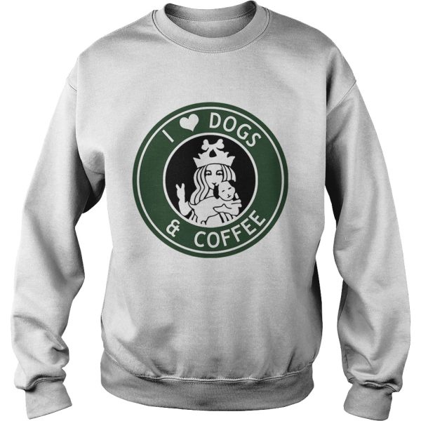 Starbucks Coffee I love dogs and coffee shirt