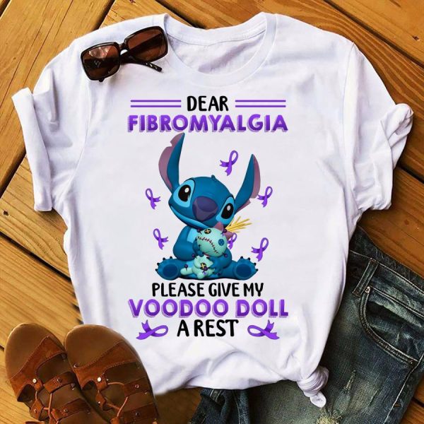 Stitch Dear Fibromyalgia Please Give My Voodoo Doll A Rest Shirt