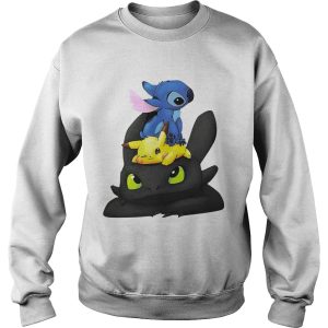 Stitch Pikachu and Toothless shirt 2 Stitch Pikachu and Toothless shirt 3