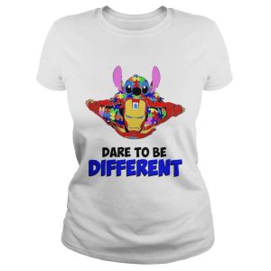 Stitch and iron dare to be different autism shirt 1