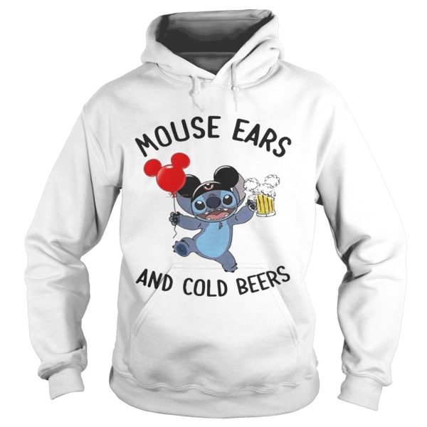 Stitch mouse ears and cold beers shirt