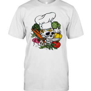 Sugar Skull Chef Vegetables T-Shirt