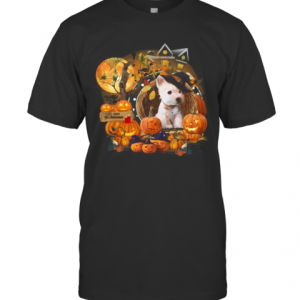 Terrier Puppy Witch Pumpkin Witch Halloween T-Shirt