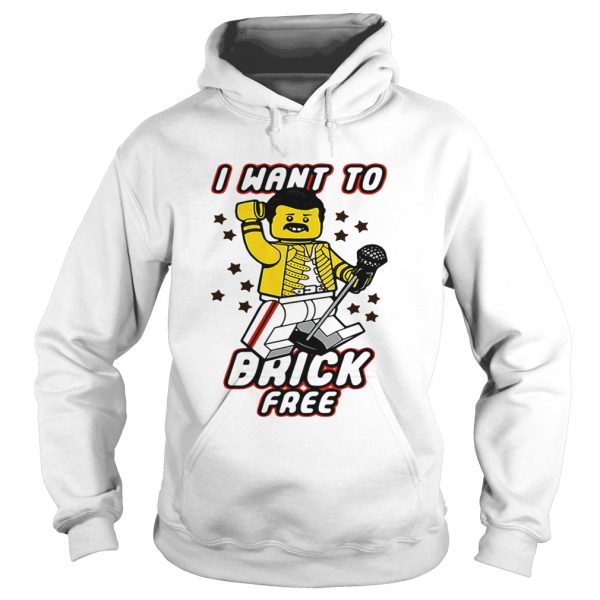 The lego Freddie Mercury I want to brick free shirt