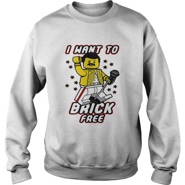 The lego Freddie Mercury I want to brick free shirt