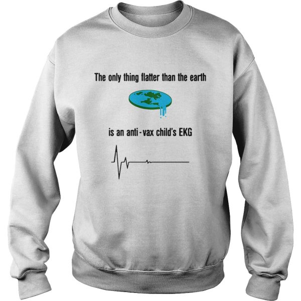 The only thing flatter than the earth is anti-vax child’s EKG shirt