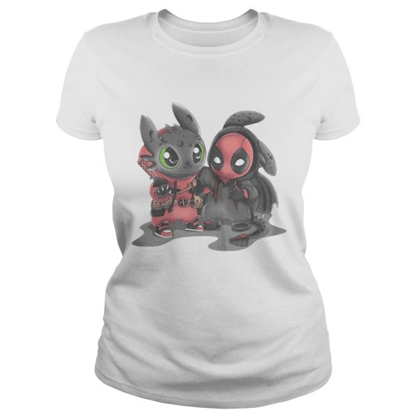 Toothless and Deadpool shirt