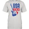 USA Rocks Red Blue Guitar Vintage T-Shirt